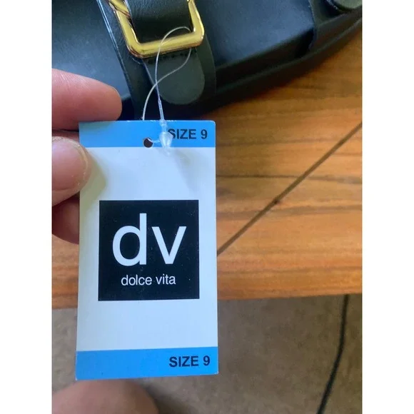 DV Dolce Vita Black Buckle Slides Sandals Comfortable Slip On Size 9 - Picture 5 of 11